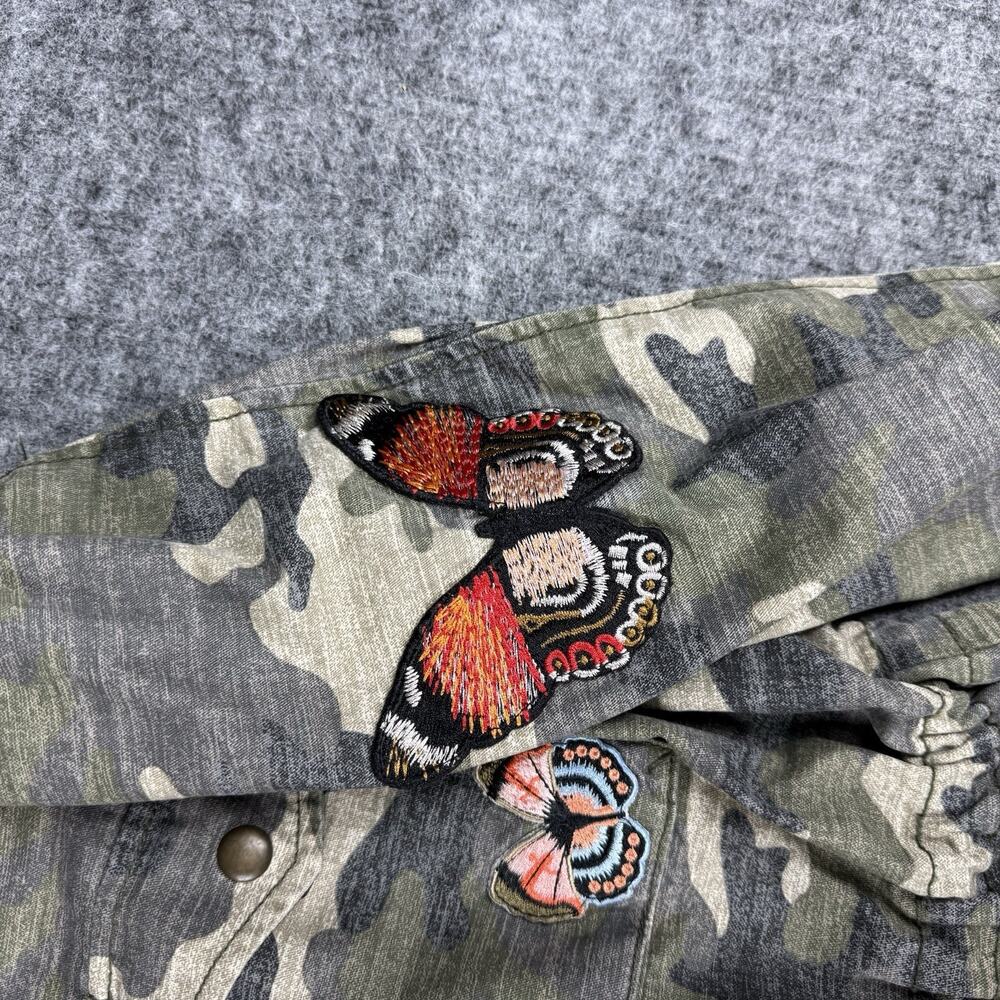 GAP Jacket Women XS Green Camo Butterfly Utility Military Grunge - Picture 8 of 16